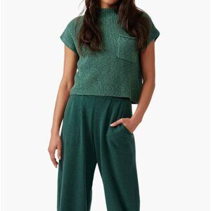 Free People Free-est Freya Short Sleeve Sweater & Pants Set- Size M
